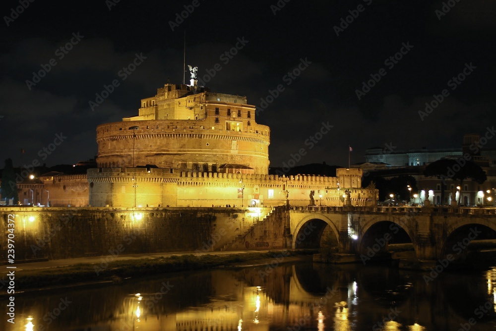 Castel Sant'Angelo, rome, italy, bridge, fortress, river, Tiber, architecture, old, landmark, ancient, Emperor Hadrian, statue,