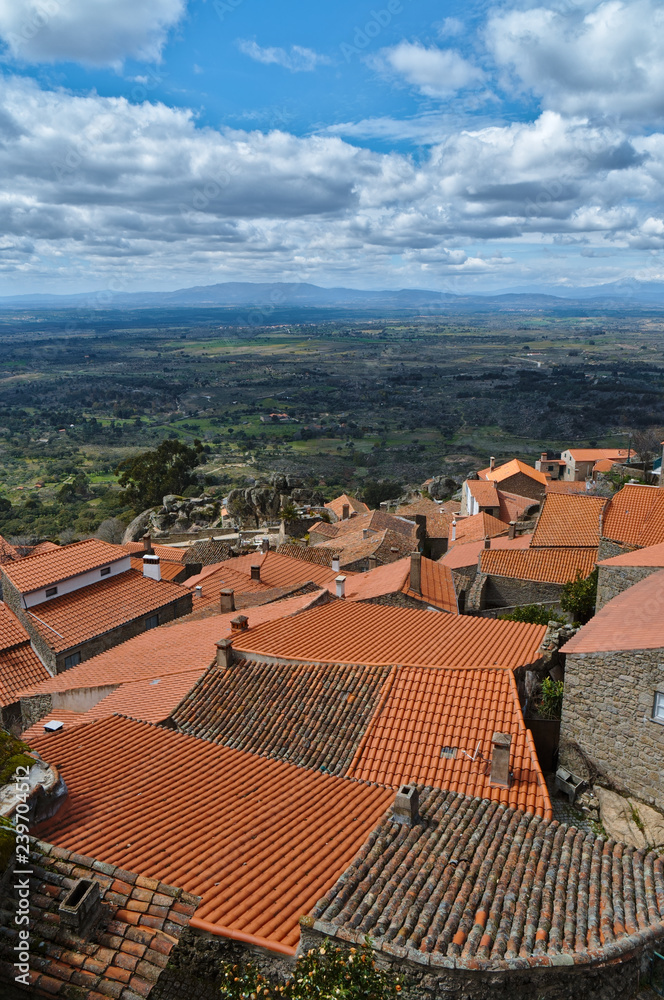 Monsanto village rooftops in Castelo Branco, Portugal Monsanto village rooftops in Castelo Branco, Portugal