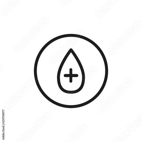 Blood donation line icon. Drop, plasma, liquid. Medicine concept. Transfusion, healthcare, surgery