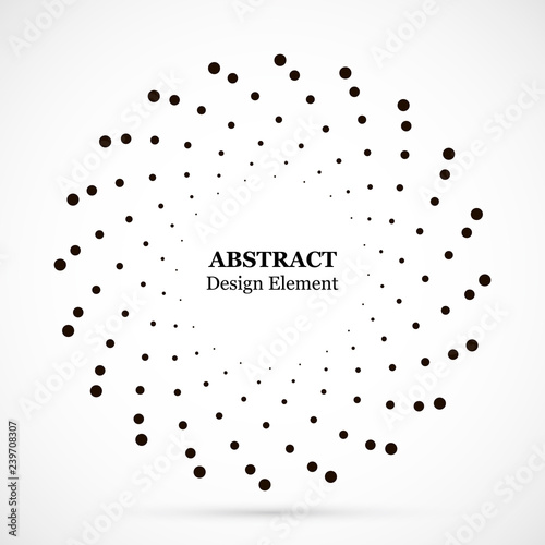 Halftone dotted background circularly distributed. Halftone effect vector pat...