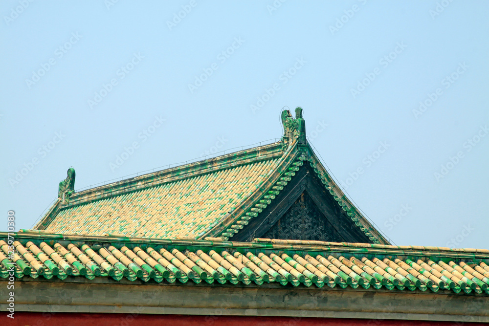 ancient Chinese traditional architectural style wall and roof ancient Chinese traditional architectural style wall and roof