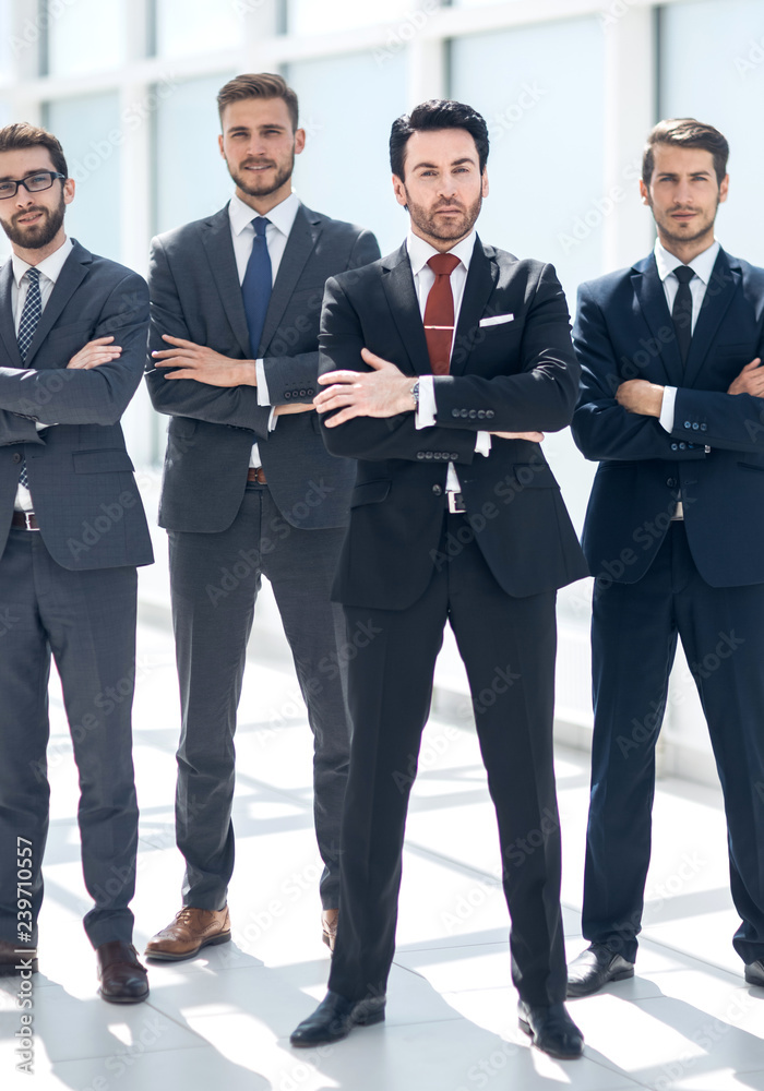 in full growth.a group of confident business people in full growth.a group of confident business people