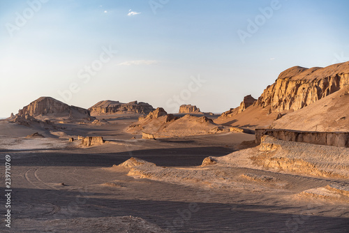 Kaluts in Lut desert, Iran photo