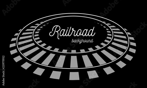 Railroad tracks vector llustration