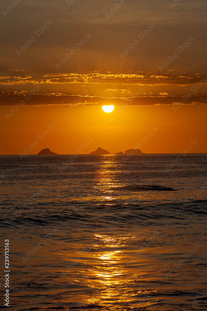 Sunset in Ipanema Beach, Rio de Janeiro, Brazil. Sunset in Ipanema Beach, Rio de Janeiro, Brazil.
