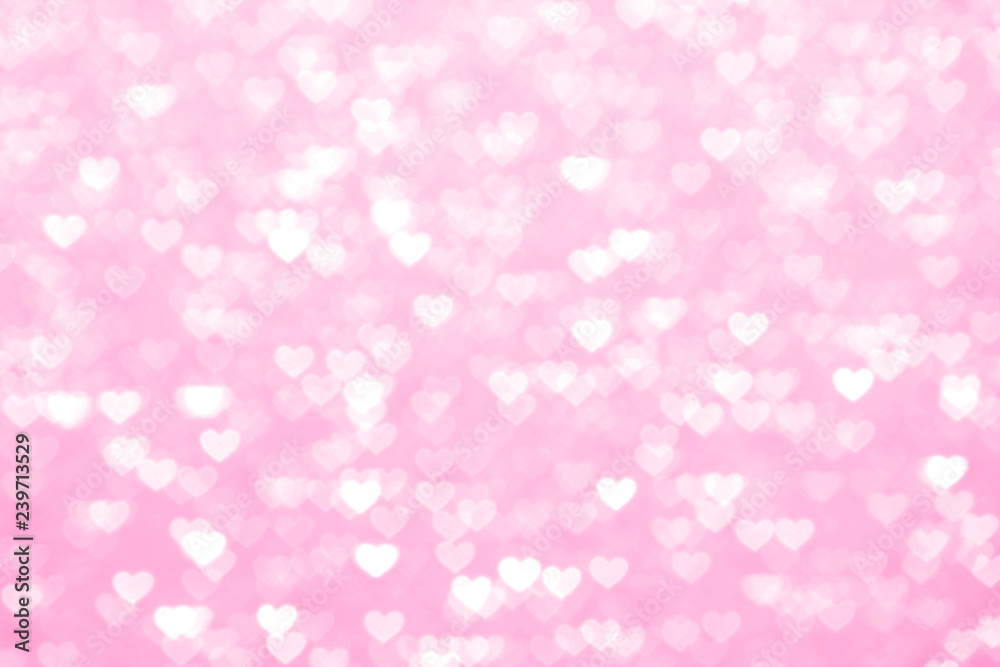 blur heart pink background beautiful romantic, glitter bokeh lights heart  soft pastel shade pink, heart background colorful pink for happy valentine  love card Stock Photo | Adobe Stock