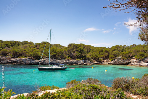 Cala Macarelleta in Menorca island, mediterranean sea, Spain