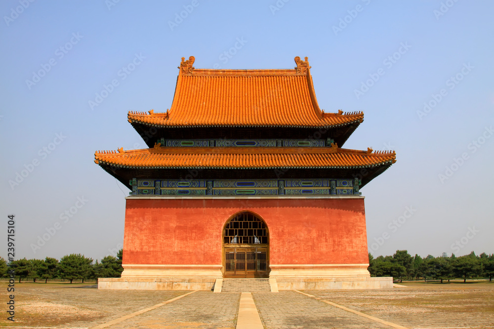 Chinese ancient architectural landscape in Eastern Royal Tombs of the Qing Dynasty,China Chinese ancient architectural landscape in Eastern Royal Tombs of the Qing Dynasty,China