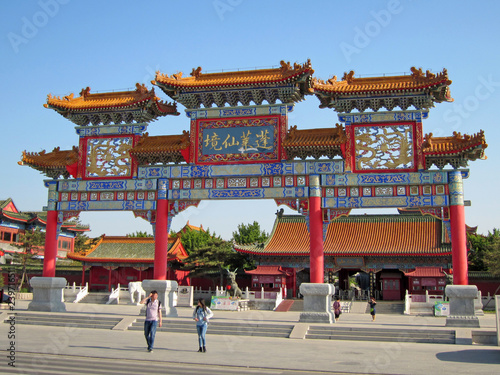 Obraz na plátně Penglai fairyland arch in the scenic area, Chinese
