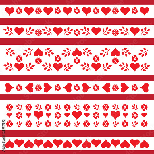 Valentine's Day hearts curb tape ribbon tape doodles