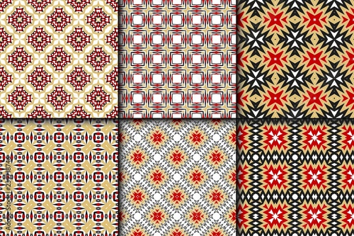 Set of Fashion Zigzag Pattern. Vector Background. For Scrapbooking Design, Printing, Wallpaper, Decor, Fabric, Invitation.