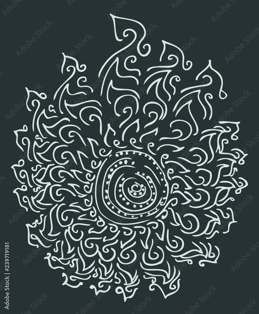 Line art mandala flame__bright on dark by jziprian Line art mandala flame__bright on dark by jziprian