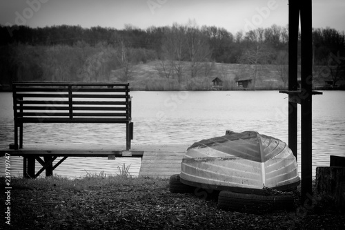 Detail of Lake Szeki in Hungary photo