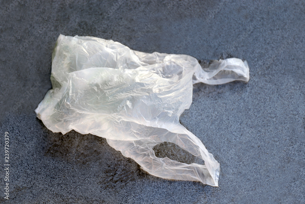 waste plastic bag, dirty plastic bag on the ground, old bag waste