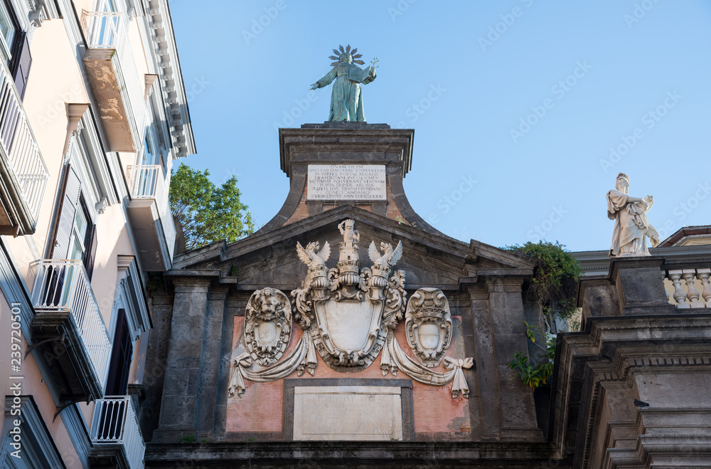 Facade of Porta Alba in Dante's square - Italy