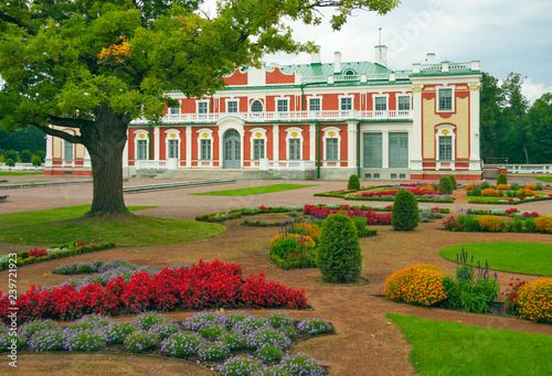 Estonia - Tallinn - Impressive baroque Kadriorg palace surrrounding with its beautiful flower garden and park