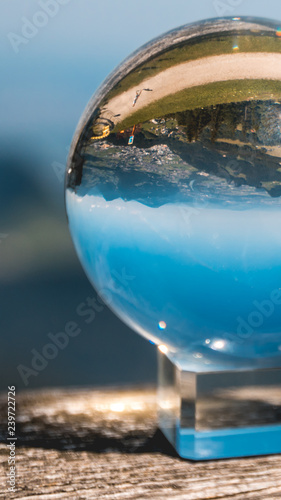 Smartphone HD wallpaper of crystal ball alpine landscape shot at Hallein - Salzburg - Austria © Martin Erdniss