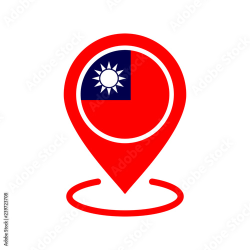 Location icon with flag of Taiwan Free Download Location icon with flag of Taiwan - GFXLoad