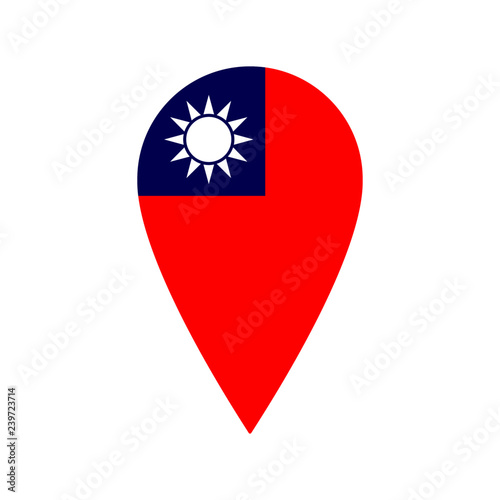 Location icon with flag of Taiwan Free Download Location icon with flag of Taiwan - GFXLoad