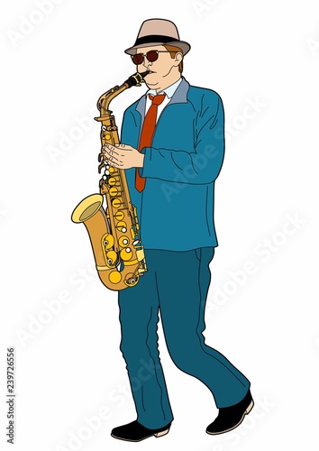The saxophonist