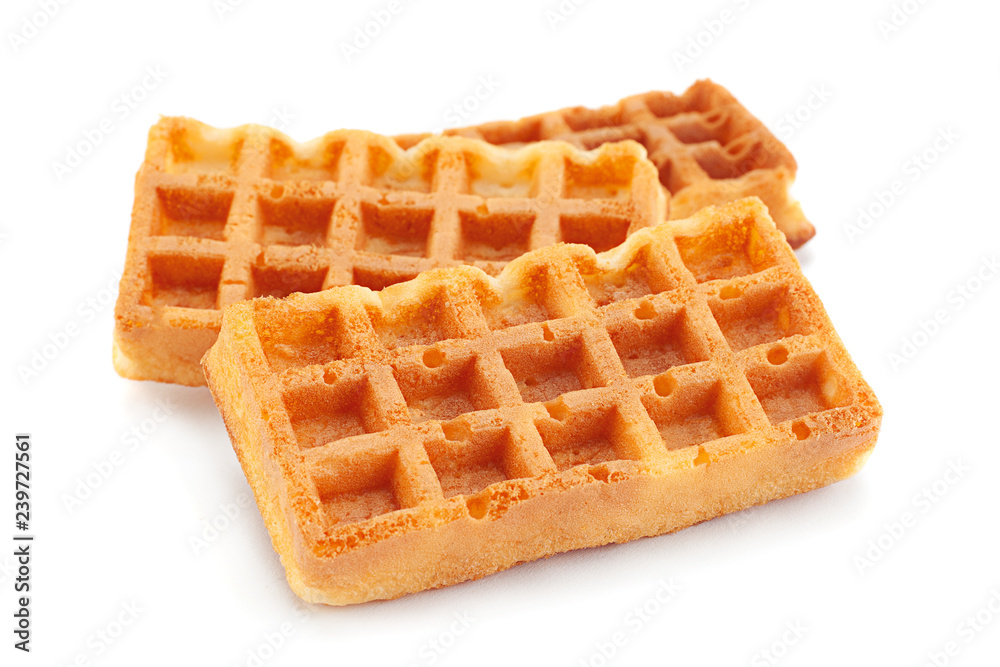 Viennese waffles on white Viennese waffles on white
