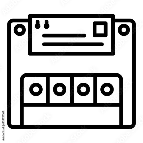 Electric commutator icon. Outline electric commutator vector icon for web design isolated on white background