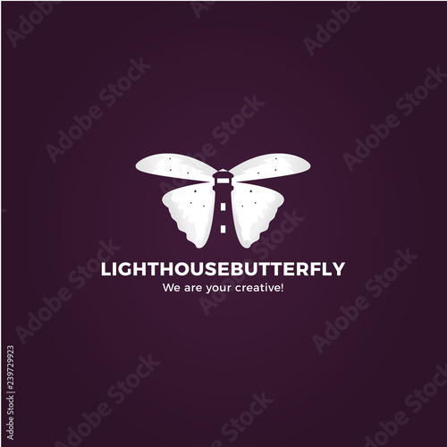 Lighthouse logo icon symbol sign template. In modern style and simple. Vector illustration