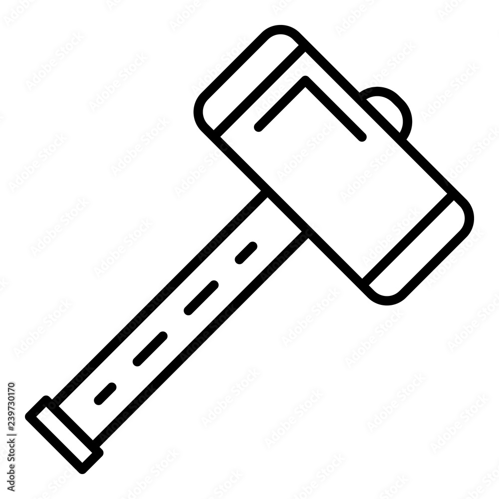 Work sledge hammer icon. Outline work sledge hammer vector icon for web design isolated on white background Work sledge hammer icon. Outline work sledge hammer vector icon for web design isolated on white background