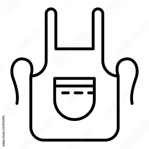 Blacksmith apron icon. Outline blacksmith apron vector icon for web design isolated on white background