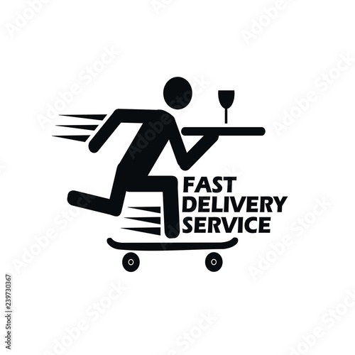  fast delivery service logo design for restaurant