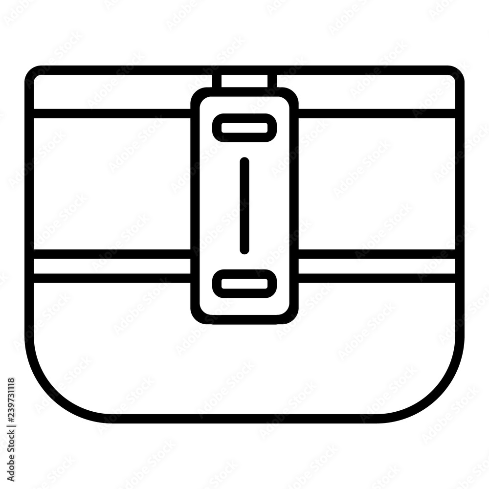 Camp lunchbox icon. Outline camp lunchbox vector icon for web design isolated on white background Camp lunchbox icon. Outline camp lunchbox vector icon for web design isolated on white background