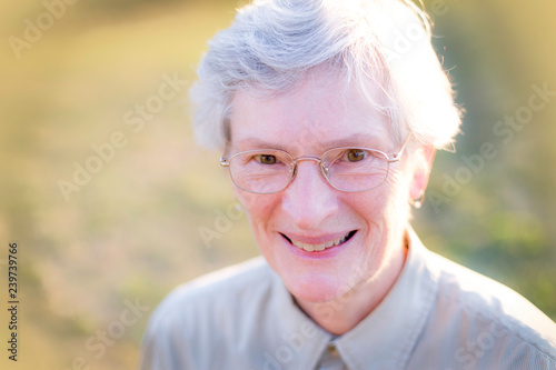 elderly woman smiling