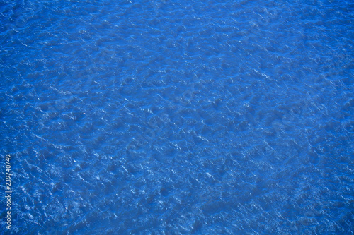 Ripples on surface of water.