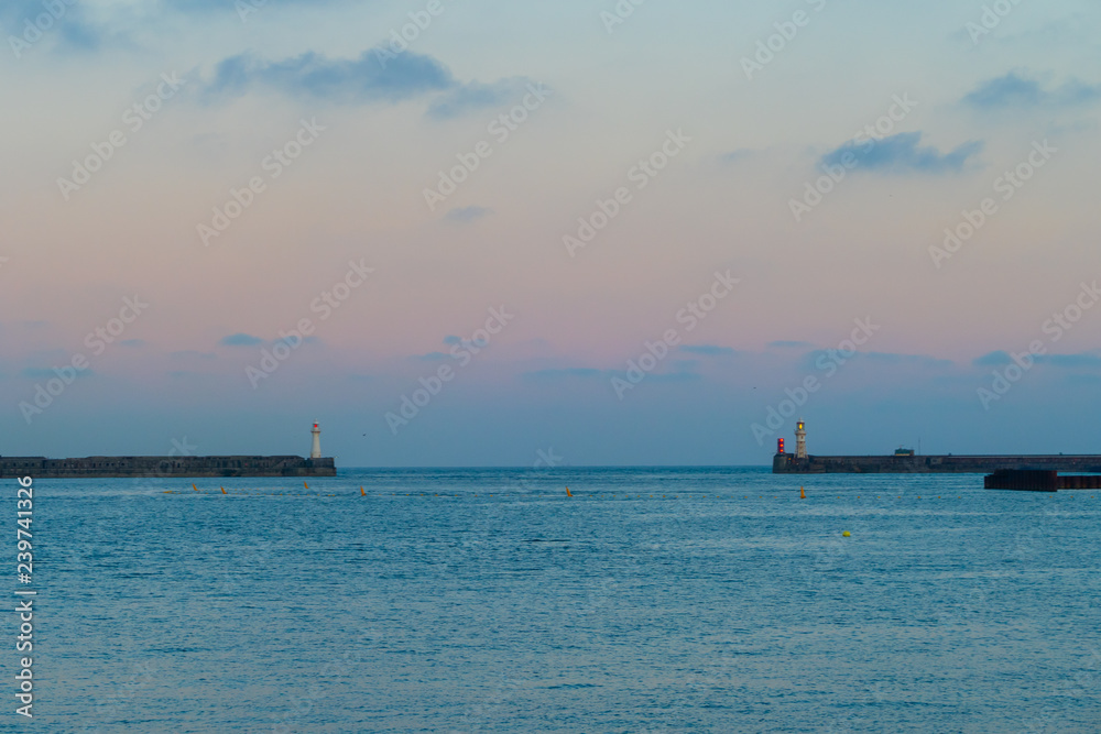 Harbour Basin Lighthouses Dover Hafenbecken Leuchttürme