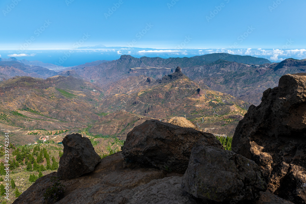 View of Teneriffa from Roque Nublo, Gran Canaria