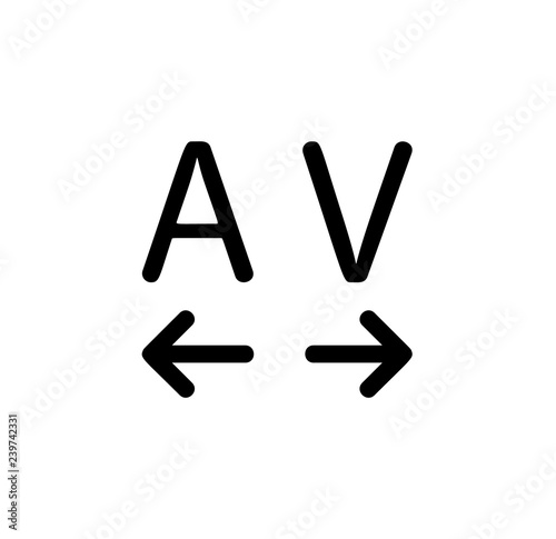 Tracking, text icon. Simple glyph vector of text editor set icons for UI and UX, website or mobile application
