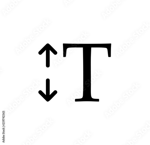 Scale, text icon. Simple glyph vector of text editor set icons for UI and UX, website or mobile application