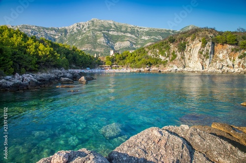 Beach in Montenegro near Bar city photo