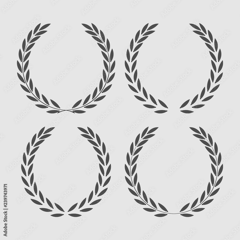 set icon laurel wreath