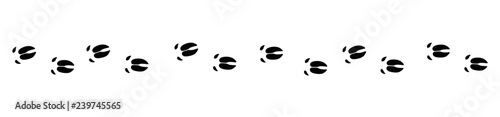 Canvastavla Pig tracks - isolated black icon vector illustration on white background