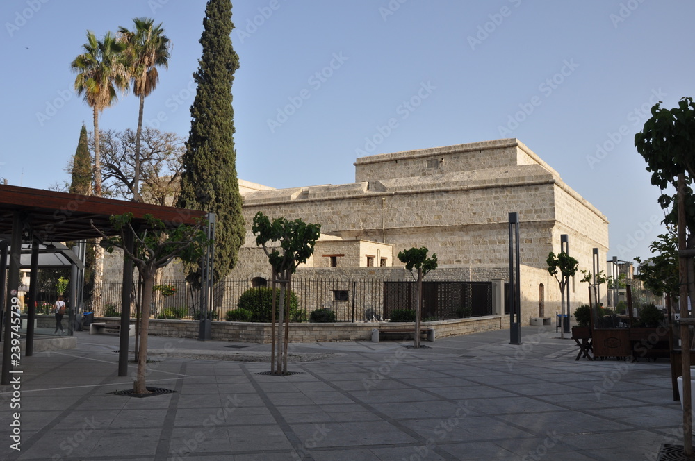 Obraz premium The beautiful plaza Limassol Castle in Cyprus