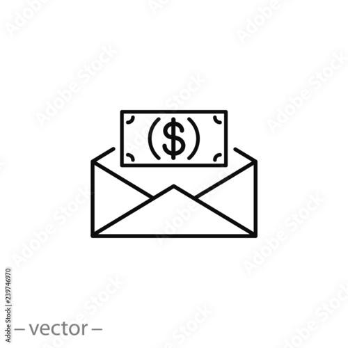 bribe icon, corruption line sign isolated on white background - editable stroke vector illustration eps10