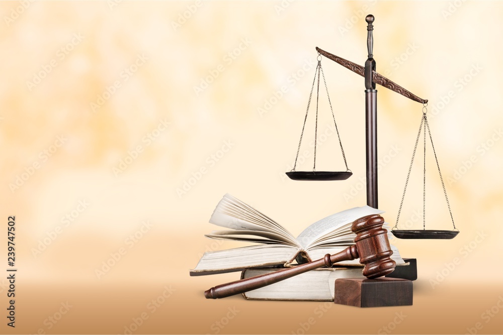 Justice Scales and books and wooden gavel on table. Justice Justice Scales and books and wooden gavel on table. Justice
