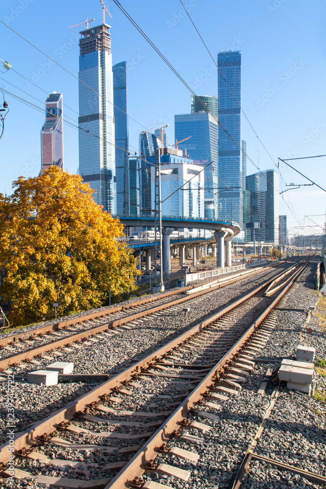 Railways and the Moscow City business center Railways and the Moscow City business center