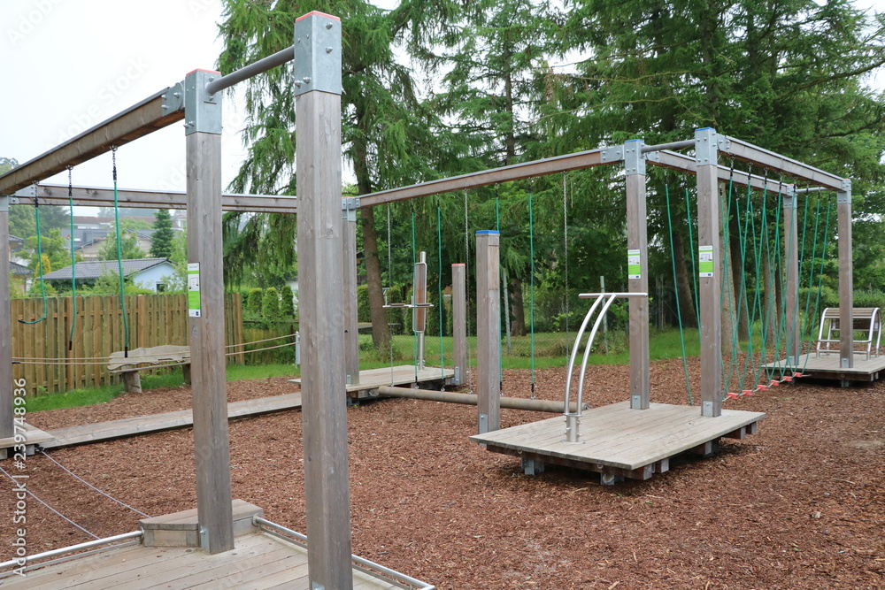 Outdoor fitness equipment in Binz, Rügen Germany