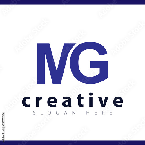 mg initial letter logo vector template