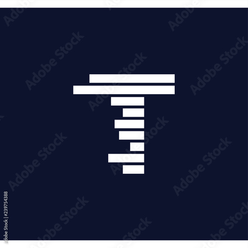 t initial letter with speed logo vector template