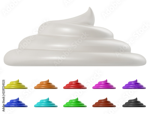 White cream isolated
