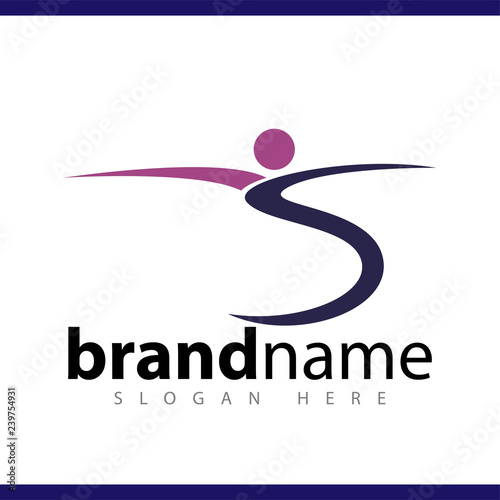 abstract people logo vector template