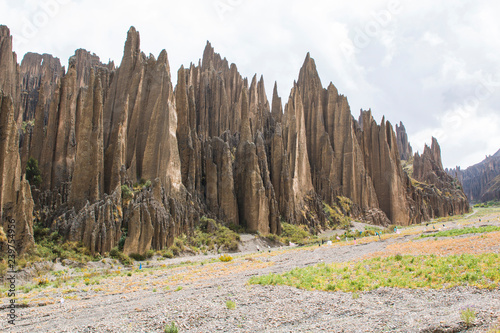Valley of the death. Valle De Las Animas in La Paz, Bolivia. Rock formations.